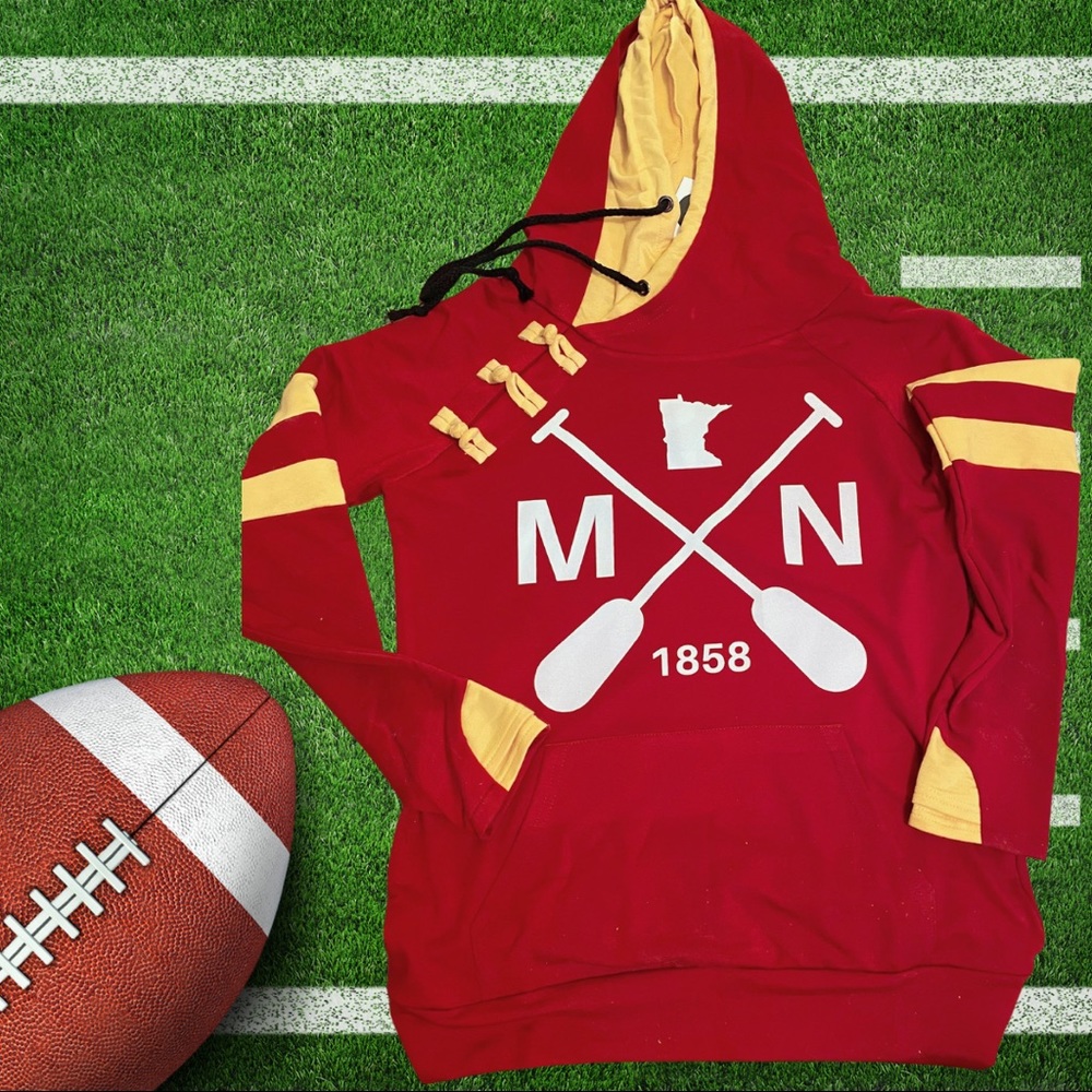 Burgundy & Gold MN Hoodie